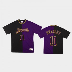 Men Avery Bradley #11 Los Angeles Lakers Two-Tone Classic Purple Black Split Color T-Shirts 765176-173