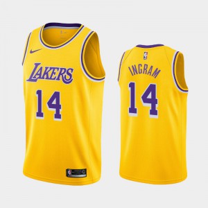 Men's Brandon Ingram #14 2018-19 Los Angeles Lakers Gold Icon Jersey 565371-810