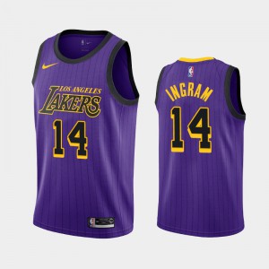Mens Brandon Ingram #14 Los Angeles Lakers Purple City 2018-19 Jersey 665908-400