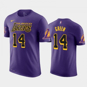 Men's Danny Green #14 City Purple 2019-20 Los Angeles Lakers T-Shirts 622785-407