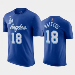 Men Dion Waiters #18 Los Angeles Lakers 2020-21 Hardwood Classics Blue T-Shirt 351349-171