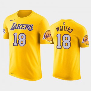 Men Dion Waiters #18 2019-20 Gold Los Angeles Lakers Icon T-Shirts 505657-129