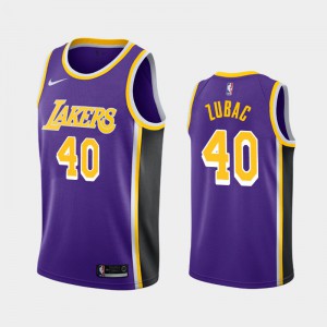 Men's Ivica Zubac #40 2018-19 Purple Statement Los Angeles Lakers Jerseys 601080-849