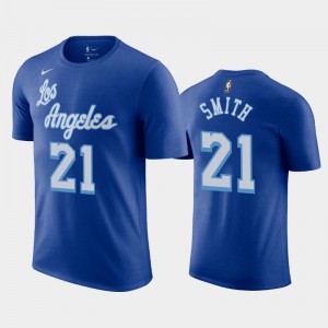 Men J.R. Smith #21 Blue 2020-21 Hardwood Classics Los Angeles Lakers T-Shirts 586195-495