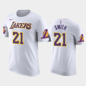 Mens J.R. Smith #21 Association Los Angeles Lakers 2019-20 White T-Shirts 636246-372