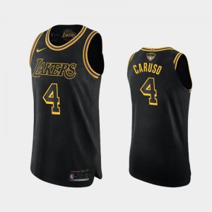 Men Alex Caruso #4 Black 2020 NBA Finals Bound Kobe Tribute Authentic Los Angeles Lakers Jerseys 553979-950