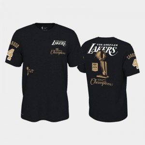 Mens Alex Caruso #4 Celebration Expressive 2020 NBA Finals Champions Los Angeles Lakers Black T-Shirt 749441-382