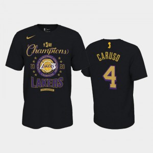 Men Alex Caruso #4 Locker Room Black 2020 NBA Finals Champions Los Angeles Lakers T-Shirt 222211-704