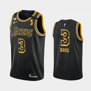 Men's Anthony Davis #3 Los Angeles Lakers 2020 NBA Finals Champions Black Tribute Kobe and Gianna Jersey 903384-231