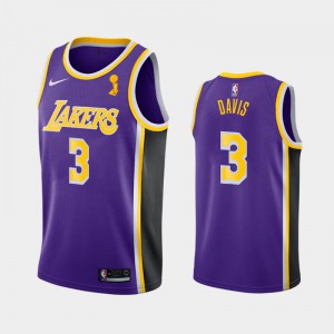 Mens Anthony Davis #3 Statement Los Angeles Lakers Purple 2020 NBA Finals Champions Jersey 604792-802