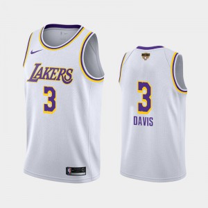 Men's Anthony Davis #3 2020 NBA Finals Bound Social Justice Association Los Angeles Lakers White Jersey 357567-204