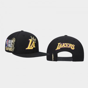 Men's Black 2020 NBA Finals Champions 2020 Finals Champs Crown Snapback Los Angeles Lakers Hats 303576-990