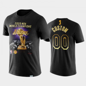 Mens #00 Custom 2020 Finals Champions Diamond Supply Co. x NBA Los Angeles Lakers 2020 NBA Finals Champions Black T-Shirt 828491-637