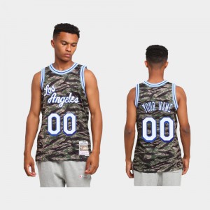 Men's #00 Tiger Camo Custom Limited Los Angeles Lakers Green Jersey 564542-563