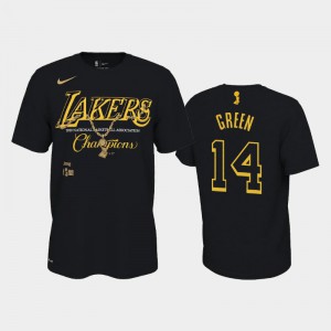 Mens Danny Green #14 Los Angeles Lakers 2020 NBA Finals Champions Celebration Pendant Black T-Shirt 370724-920