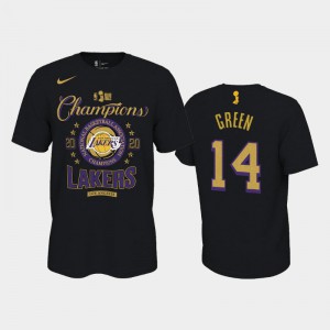 Men's Danny Green #14 2020 NBA Finals Champions Black Los Angeles Lakers Locker Room T-Shirt 799857-847