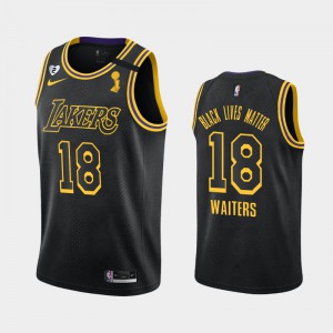 Men's Dion Waiters #18 Lives Matter Tribute Kobe and Gianna Black Los Angeles Lakers 2020 NBA Finals Champions Jerseys 871903-127