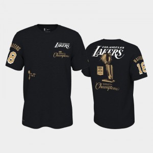 Mens Dion Waiters #18 Celebration Expressive Los Angeles Lakers Black 2020 NBA Finals Champions T-Shirt 829530-521