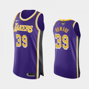 Men Dwight Howard #39 Statement Authentic 2020 NBA Finals Bound Purple Los Angeles Lakers Jerseys 522554-301