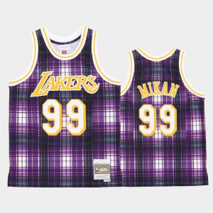 Mens George Mikan #99 Private School Los Angeles Lakers jersey Purple Jersey 734924-856
