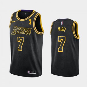 Men's JaVale McGee #7 2020 NBA Finals Champions Black Mamba Tribute City Los Angeles Lakers Jersey 553652-170