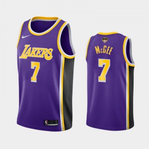 Men JaVale McGee #7 2020 NBA Finals Bound Los Angeles Lakers Purple Statement Jerseys 991863-609