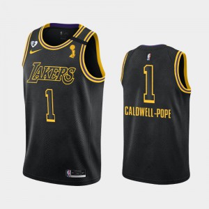 Mens Kentavious Caldwell-Pope #1 Los Angeles Lakers Black Tribute Kobe and Gianna 2020 NBA Finals Champions Jerseys 407642-260