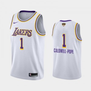 Men Kentavious Caldwell-Pope #1 Los Angeles Lakers White 2020 NBA Finals Bound Social Justice Association Jersey 230405-373