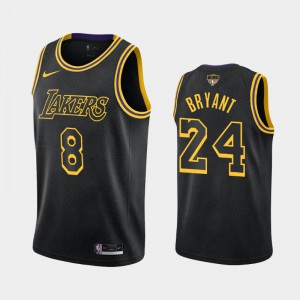 Mens Kobe Bryant #8 Black Kobe Tribute City Dual Number Los Angeles Lakers 2020 NBA Finals Bound Jersey 431271-965