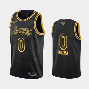Men Kyle Kuzma #0 Social Justice Mamba Edition Los Angeles Lakers 2020 NBA Finals Bound Black Jerseys 668308-992