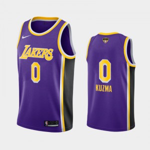 Men Kyle Kuzma #0 Social Justice Statement Purple Los Angeles Lakers 2020 NBA Finals Bound Jerseys 861005-935