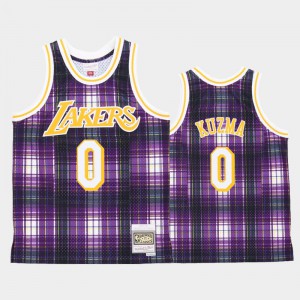 Men Kyle Kuzma #0 jersey Private School Los Angeles Lakers Purple Jersey 122674-874