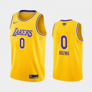 Men's Kyle Kuzma #0 Yellow Los Angeles Lakers Social Justice Icon 2020 NBA Finals Bound Jersey 167438-561