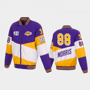 Men Markieff Morris #88 Purple Gold 2020 NBA Finals Champions Los Angeles Lakers Ripstop Full-Zip Jacket 840823-423