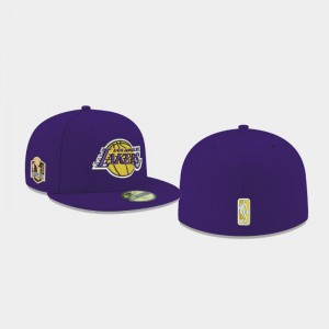 Men's Los Angeles Lakers 2020 NBA Finals Champions Side Patch 59FIFTY Fitted Purple Hats 627571-152
