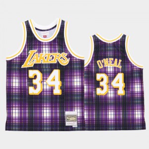 Mens Shaquille O'Neal #34 jersey Los Angeles Lakers Purple Private School Jerseys 671739-628