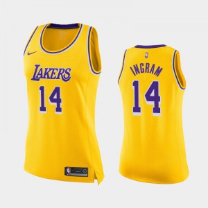 Womens Brandon Ingram #14 Icon Los Angeles Lakers Gold 2018-19 Jersey 406160-949