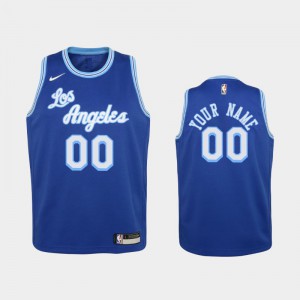 Youth #00 Hardwood Classics Blue Los Angeles Lakers 2020-21 Custom Jerseys 954388-391