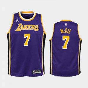 Youth(Kids) JaVale McGee #7 Purple 2020-21 Los Angeles Lakers Statement Jersey 213649-928