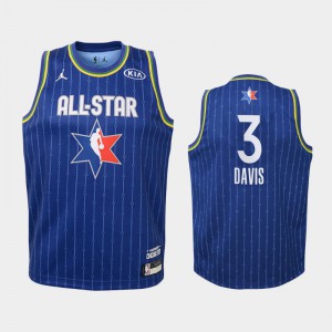Youth(Kids) Anthony Davis #3 Western Conference 2020 NBA All-Star Game Blue Los Angeles Lakers Jersey 230396-461