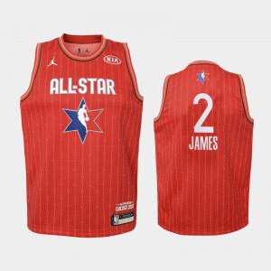 Youth LeBron James #2 Los Angeles Lakers Red 2020 NBA All-Star Game Western Conference Jerseys 917788-943
