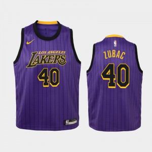 Youth Ivica Zubac #40 2018-19 City Los Angeles Lakers Purple Jersey 925633-177