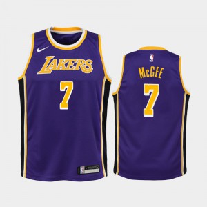 Youth JaVale McGee #7 Los Angeles Lakers 2018-19 Statement Purple Jersey 649422-220