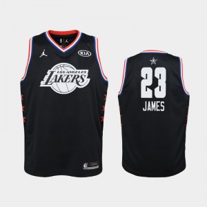 Youth(Kids) LeBron James #23 2019 All-Star Black Los Angeles Lakers Jersey 461682-187