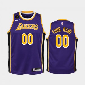 Youth #00 Purple Custom 2020 Remember Kobe Bryant Statement Los Angeles Lakers Jersey 777234-241