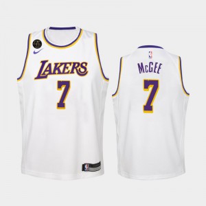 Youth(Kids) JaVale McGee #7 Los Angeles Lakers Association White 2020 Remember Kobe Bryant Jerseys 178214-848