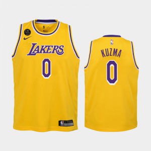 Youth(Kids) Kyle Kuzma #0 2020 Remember Kobe Bryant Gold Icon Los Angeles Lakers Jersey 955149-867