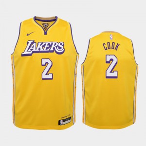Youth Quinn Cook #2 Los Angeles Lakers City 2019-20 Gold Jerseys 980445-959