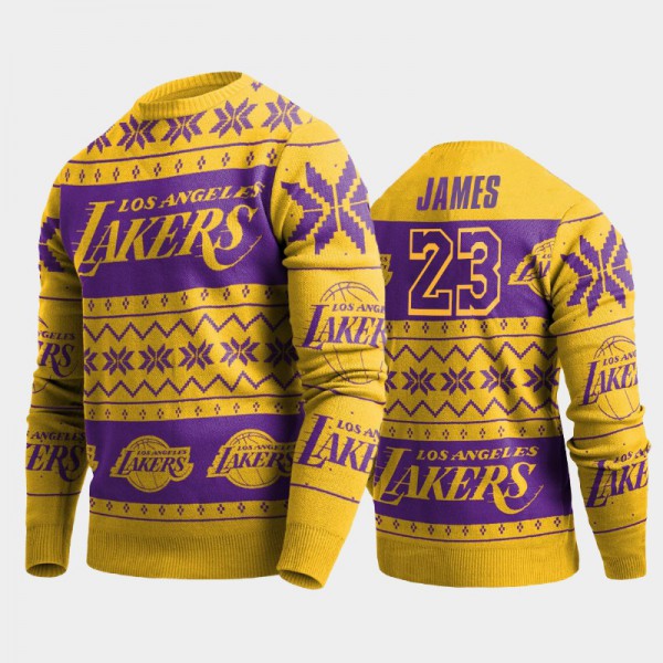 Los Angeles Lakers Unisex Jacquard Sweater, S